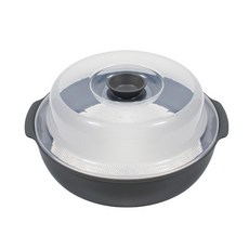 국산 전자레인지용기 (대형) 2.6L 라면용기 만두 고구마 감자 계란찜기 2color, 1개, 그레이