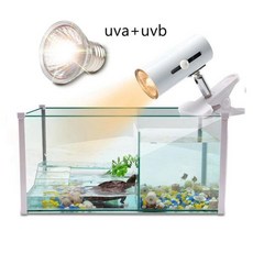 파충류 램프 거북이 베이킹 UV 전구 UVA + UVB 애완 동물 열 양서류 도마뱀 온도 조절기 25 W 50 75W 1개, 50w