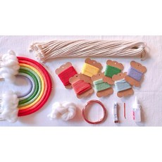 마크라메문발 벽걸이 감성 인테리어 마크라메 DIY 만들기 행잉플랜트, 캔디 캔 (약 25x55cm) 재료 패키지