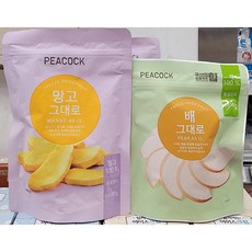 PEACOCK 피코크 동결건조 과일칩 (1.망고 그대로 2.배 그대로 / 2종 택1), 1.망고 그대로, 1개, 20g