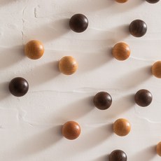 우드 미니 볼 마그넷 원목 나무공 자석, 월넛