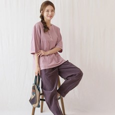 단아한의 여름 생활한복 개량한복 법복 절옷 여성 남성 남여공용 커플 부모님 반팔 저고리+바지 투피스 셋트 / 온건7부세트
