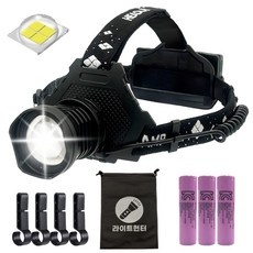 스파이더맥스 XHP70 헤드랜턴+3000배터리세트+안전모클립(세트) 충전식 LED 낚시 해루질 작업용 1개 상품 이미지