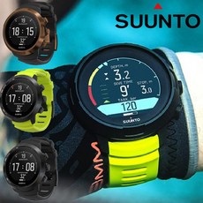 순토 게이지 D5 다이브 워치 Hoseless Suunto Wrist Wat Computer US, 블랙/라임, GPS - 순토컴퓨터게이지