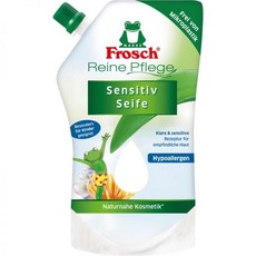 독일 Frosch liquid soap sensitive refill pack 프로쉬 센서티브 솝 핸드워시 손 세정제 500ml 4팩, 4개