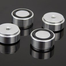 우퍼받침대 HIFI 오디오 앰프 스피커용 알루미늄 발 패드 섀시 버퍼 흡수 댐핑 매트 20*10mm, 4 piece black