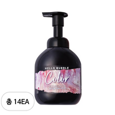 미쟝센 헬로버블 컬러 핑크 보색 샴푸 페어 앤 프리지아 향, 400ml, 14개