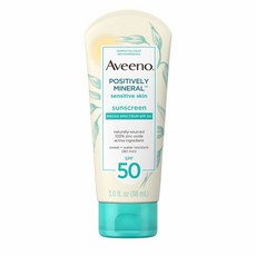 Aveeno Positively Mineral Sensitive Skin Sunscreen 아비노 포지티블리 미네랄 센시티브 스킨 썬스크린 SPF 50 3oz(88ml)