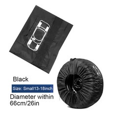 1PCS 범용 자동차 스페어 타이어 커버 보관 가방 210D 옥스퍼드 천 방진 보호대, 1개, 블랙 S