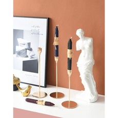 없음 버블 테이퍼초 22cm 긴초 막대초 양초 2p 1set, 핑크