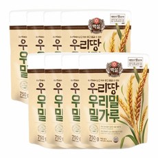 백설 우리밀밀가루750gX8개입, 750g, 8개