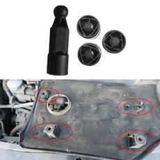 자동차 후드 잠금 나사 쿠션 엔진 커버 고무 장착 부시 패드 보호 캡 포드 포커스 2 MK2 2004-2011 액세서리, [01] 1pcs, 1개