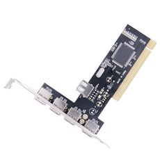 5 포트 USB 2.0 PCI 허브 컨트롤러 확장 카드 480MBPS 데스크탑 변환기 PCI, 1개
