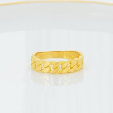 바울레토 24k 순금 3.75g 커브체인 반지