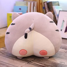 쿠션 애니메이션 웰시코기 침대 등받이 거실 쇼파 귀여운 등보호대 소프트백 사무실 낮잠베개, C02-고양이 어피치 쿠션