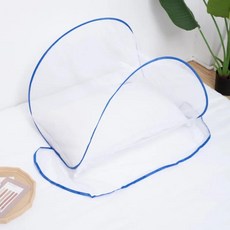 접이식모기장 폴딩 모기장 접이식 및 휴대용 암호화 머리 편안한 수면 모기 방지, 3) Single person blue See bel, 1개