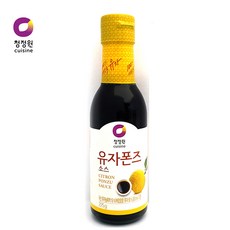 나도 쉐프!! 청정원 유자폰즈소스225g 100%국산유자 샤브 전골 샐러드드레싱, 4개