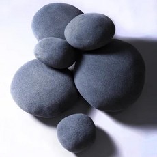 시트 체어 바닥 돌 쿠션 자갈 장식 베개 재미있는 봉제, 2.Dark grey cushion, 1개