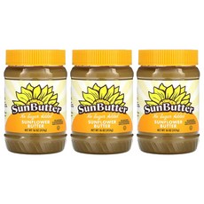 SunButter 썬버터 썬플라워 해바라기 버터 키토 무가당 454g x3병, 3개