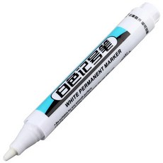 마카 금속 롱 헤드 마커 펜 유성 방수 플라스틱 대용량 흰색 문구 0.7mm 1.0mm 2.5mm 1 개 2 3 세트, [03] 2.5mm-White-1 pcs