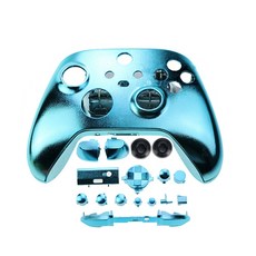 크롬 케이스 커버 하우징 쉘 게임 패드 Xbox 시리즈 X/S의 외부 덮개, 파란색