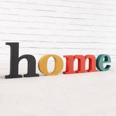 이니셜알파벳 우드스카시 home 에코보드 소품장식, 블랙_대문자 HOME