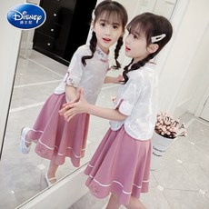 디즈니 플래그 십 공식 온라인 쇼핑 몰 한 푸 여아 여름 원피스