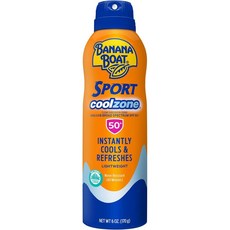 Banana Boat 스포츠 쿨 Zone SPF50 선스크린 스프레이 스포츠 선스크린 스프레이 SPF50 170g, 170ml, 2개