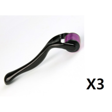 더마 롤러 0.25mm x3개 +포치타키링(1p) MTS 메조 롤러 홈케어 마이크로 니들 스탬프 일반형, 3개, 혼합색상