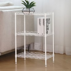 Livens 三層鐵製收納架, 白色, 3層