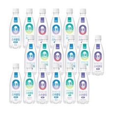 1am 원에이엠 스파클링 페트 혼합구성, 350ml x 18개(라임6+플레인6+베리6)