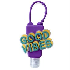 휴대용 손소독제 케이스 용기 캐릭터 홀더 30ml, 9. 좋은 느낌Good Vibes, 1개