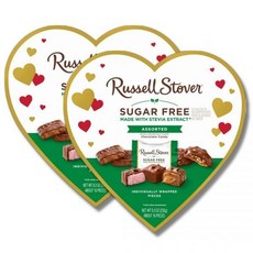 Sweetsome 초콜릿 Russell Stover 무설탕 모듬 캔디 하트 모양 상자 발렌타인 데이 어머니의 날 또는 특별한 행사에 딱 맞습니다. 모듬 개별 포장 박스 8, 1개, 235g