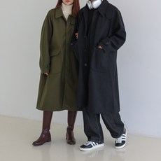 나그랑 오버핏 발마칸 울코트 (2color)