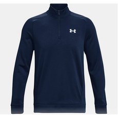 [언더아머_스포츠] 언더아머 기능성 기모 반집업 UA 플리스 1/4 집업 티셔츠 SD1373400 Black/Navy 2 Color