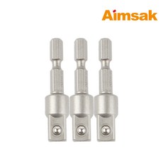 아임삭 렌치소켓어댑터 ASA38-3P (3개입) 1판 3/8"(9.5mm) 육각싱크6.35mm 렌치소켓아답타, 1개