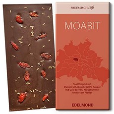 Moabit "PRUSSIAN sweet"-베를린 초콜릿-다크 초콜릿 (70 코코아) 구기 베리 커민 고추.