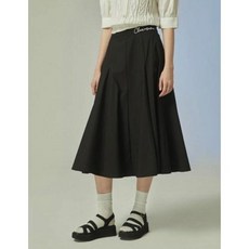 [_]씨씨콜렉트 자수 레터링 밴딩 플레어 스커트 (C242MSD132)