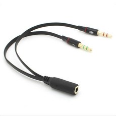 chenyang cheang 3.5mm 헤드폰 마이크 오디오 스플리터 케이블 어댑터, Headphones + Microphone