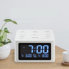 디지털 LED 알람 탁상 시계 백색 소음기 아기 신생아 독서실 스터디카페 집주력 불면증 해소 반려동물 안정 스마트폰 충전 기능