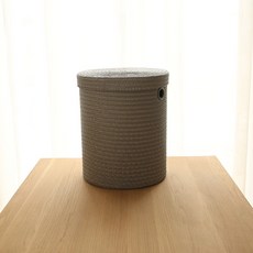 이지바이 샵 플라스틱수납정리함 통풍구케이블정리함 있음 뚜껑 소품 놓다 옷보관 빨래 옷통 더러운옷, 다중 치수 선택가능, 그레이 32cm *40cm