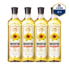 [사조대림] 해표 해바라기유 900mL X 4병/식용유, 4병, 상세페이지 참조