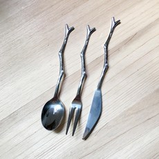 컷촬영 SNS용 일제 버터나이프 커트러리 밀크티 혼차, 티스푼
