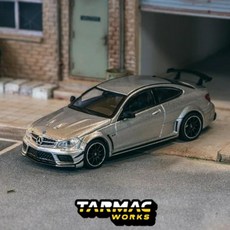 타막웍스 1/64 메르세데스 벤츠 C63 AMG 쿠페 블랙 시리즈 Silver Metallic - GLOBAL64, 1개