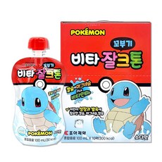 조아제약 비타잘크톤 포켓몬 100ml x 10팩 / 약국전용 유아음료, 비타 잘크톤 꼬부기 소다맛, 10개, 비타 잘크톤 꼬부기 소다맛