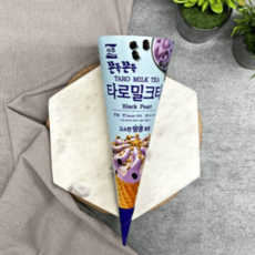 서주 막대 콘 초등 간식 무인 편의점 얼려먹는 아이스크림 바 타로 밀크티 콘 24개, 150ml