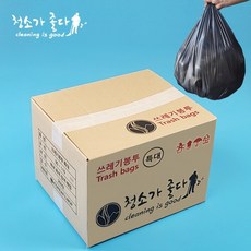 청소가좋다 배접 비닐봉투 쓰레기봉투 특대 100L 1박스 300매, 1개, 검정(흑색)배접 90×110cm