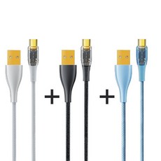 TEERON 고속충전 케이블 1+1+1, USB to C타입, 3개