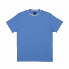 립앤딥 립앤딥 RND3514 넥 라인 레터링 반팔 티셔츠 MBN Jacquard Rib (Slate)_T8P6