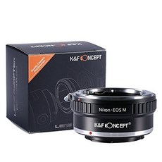 [정규 대리점]K&F 니콘 AI 렌즈-CANON EOS M 마운트 어댑터 렌즈 크로스 부착 nf-eosm (KFEOSM)